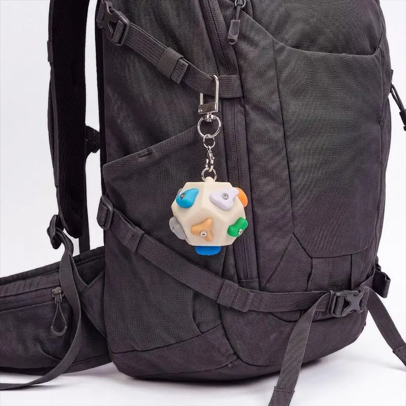 3D Printed Mini Climbing Hold Keychain Detachable Handcrafted Boulder Handmade For Climber Fans Realistic Fun Fidget Keyring