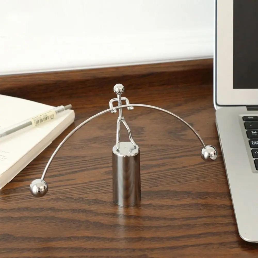 Stainless Steel Balance Ball Toy Pendulum Cradle Weightlifter Kinetic Art Decompression Desk Toy Home Decor