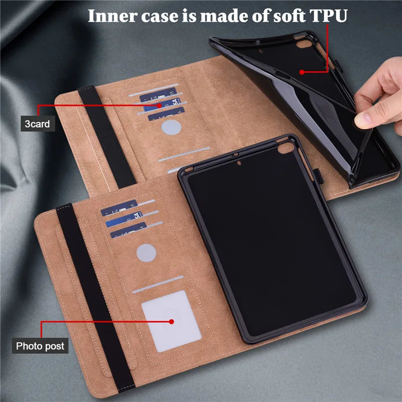 Funda For iPad Pro 2024 M4 Case Business PU Leather Flip Cover For Coque iPad Pro 13 11 inch 2024 Case Wallet Stand Cover