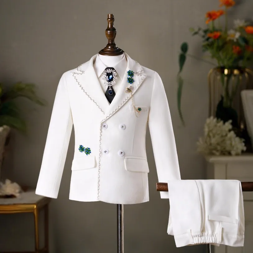 Toddler To Teen Boys Blazer Suit 6 Piece Gentleman Outfit For Wedding Birthday Prom A4791 Graduation Suit Vestidos