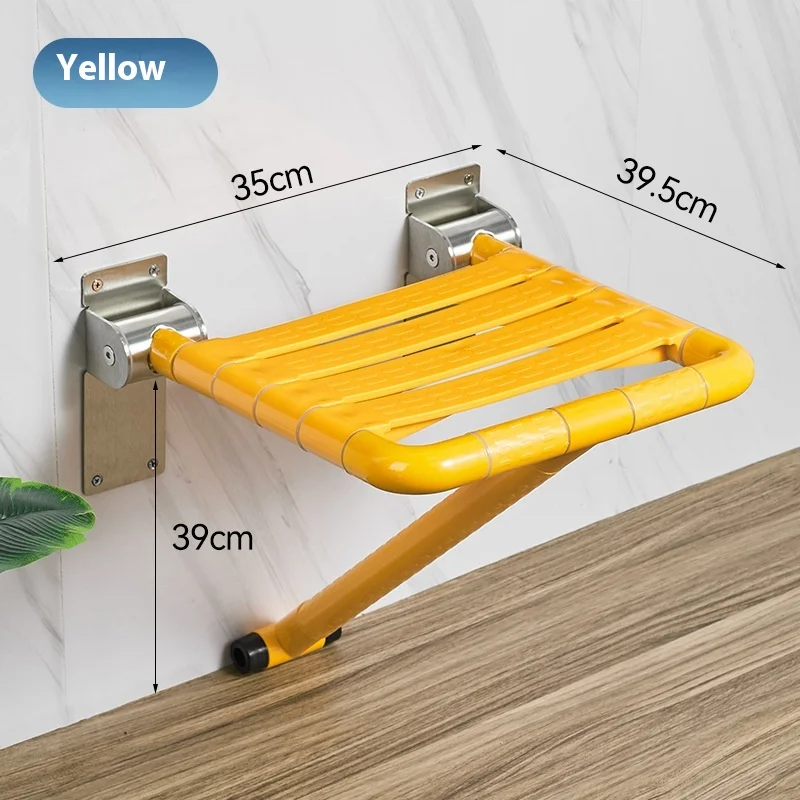 الحديث حمام من الفولاذ المقاوم للصدأ كرسي بلا ظهر قابل للطي عدم الانزلاق النايلون ABS دش كرسي مقعد المرحاض لكبار السن المعوقين دش دش