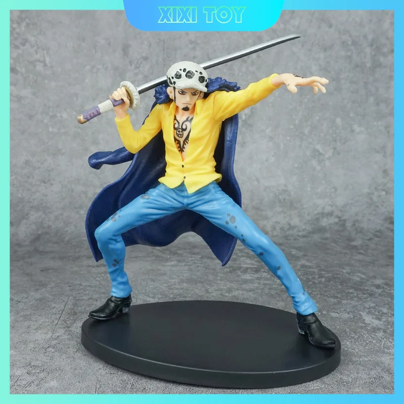 16cm Anime One Piece Battle Trafalgar Law Four Emperors Shanks Luffy Action Figure Anime Peripheral Collection Statue Model Toys