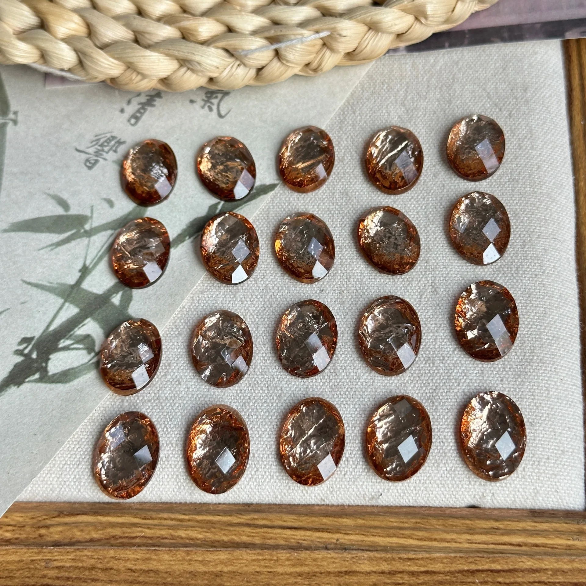 Resin Art Case - 20 stuks acryl ovale patches, platte