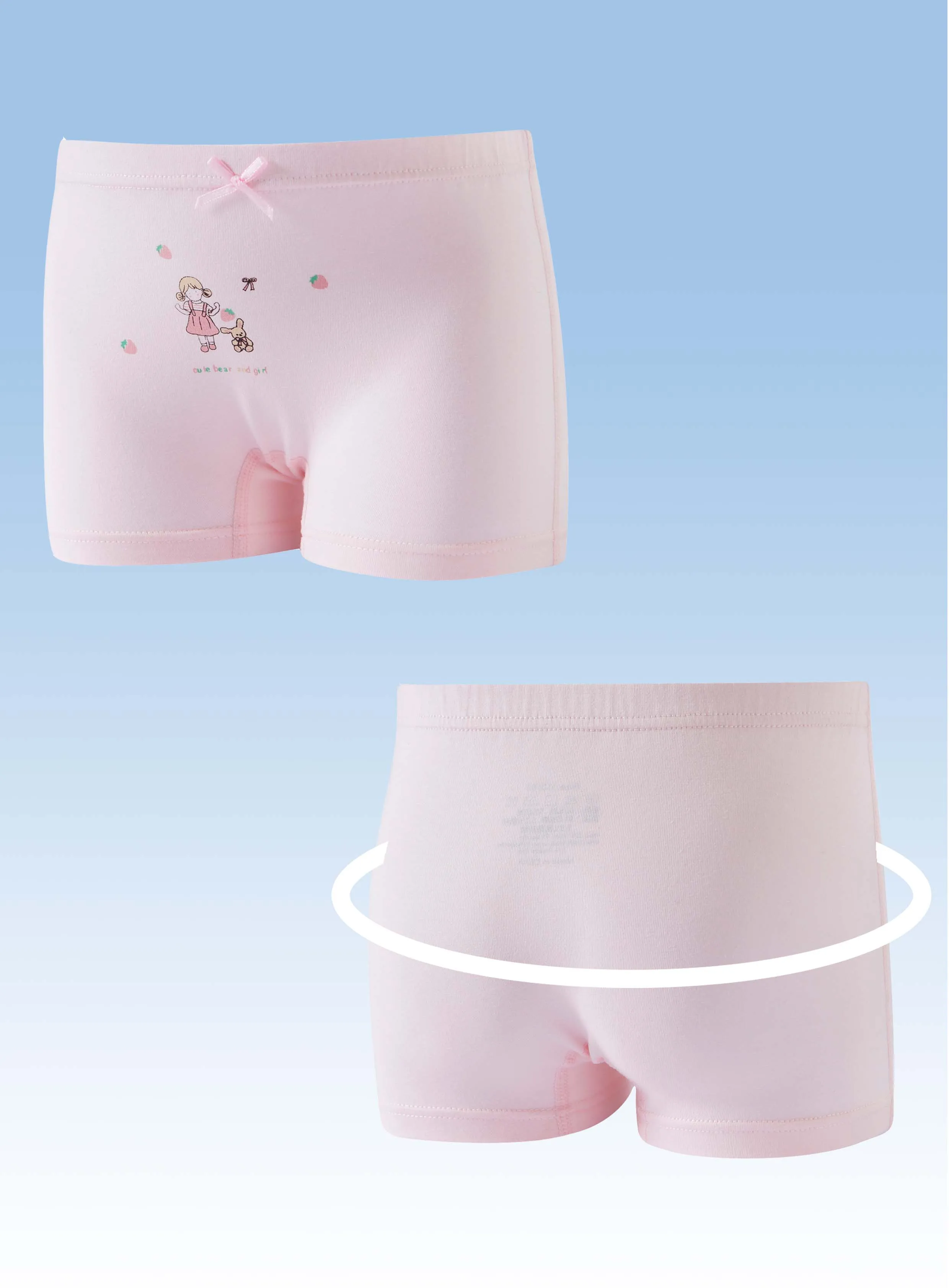 Girls' Boxer Briefs, Children's Cartoon Shorts, Non-Binding, 5-Pack