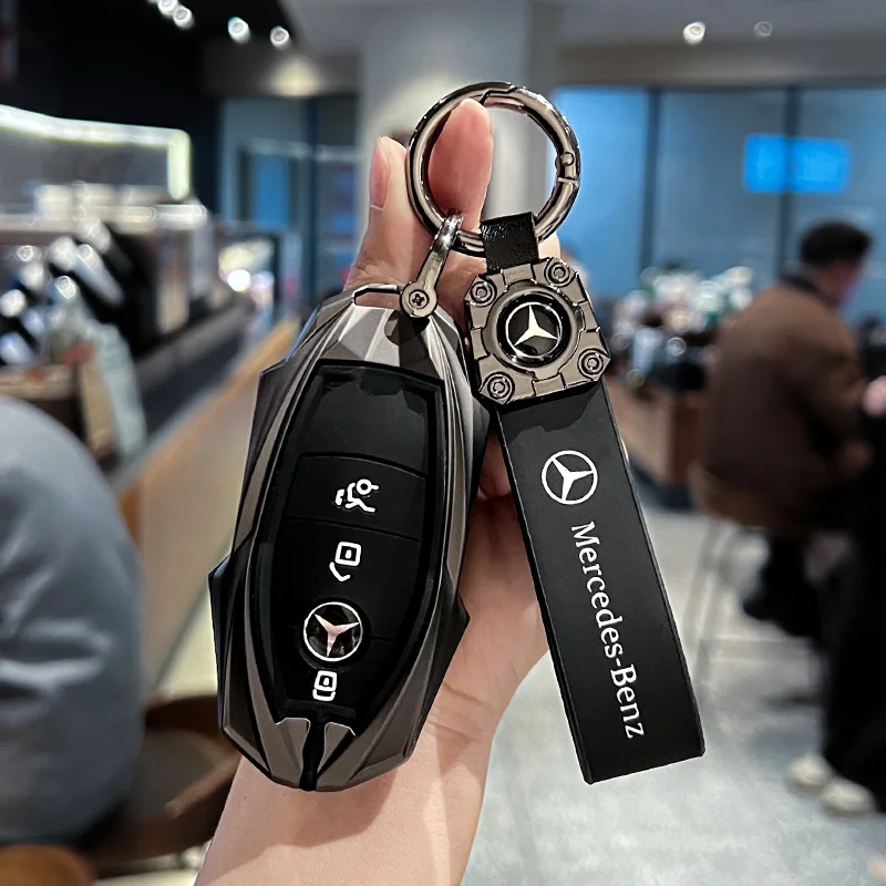 For Mercedes-Benz C260L key cover, 25 models, E300 car, A200, men and women, high-end feeling, GLB220 shell buckle, Gla bag, Glc