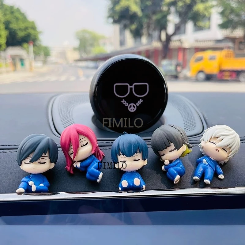 Anime Meguru Bachira olhar Isagi Yoichi Blue Lock Figura Rin Boneca # 2326 Mikage Reo Modelo Hinata PVC Figura de coleção de dormir