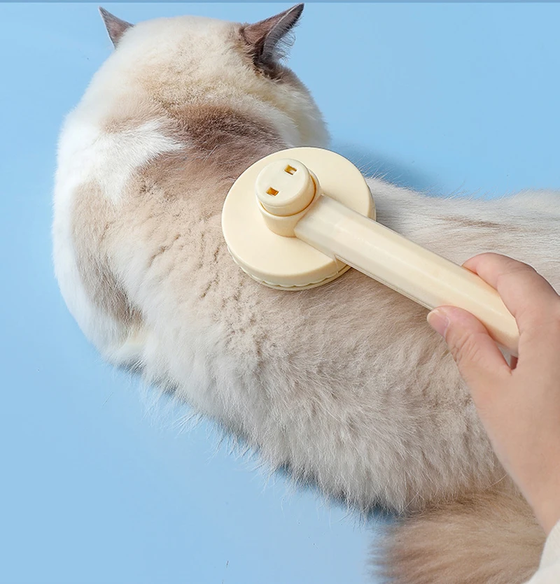 Pet Haar Entfernung Kamm Katze Pinsel Selbstreinigende Slicker Pinsel für Katzen Hunde Haarentferner Schaber Hundesalon Werkzeug Katze Zubehör – Detail 7