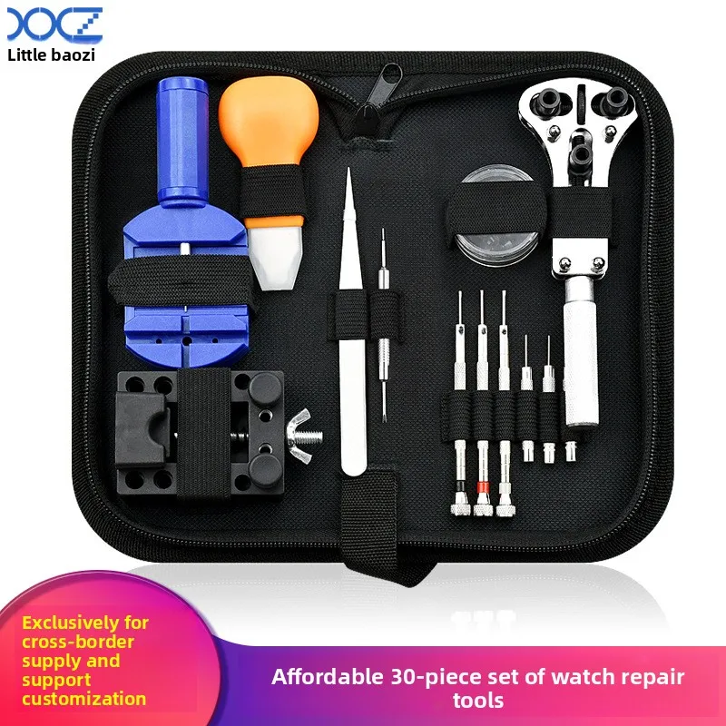 

30 Piece Watch Repair Tool Set, Back Cover, Strap Replacement, Watch Adjuster+small Three Claw Watch Repair Tool Kit