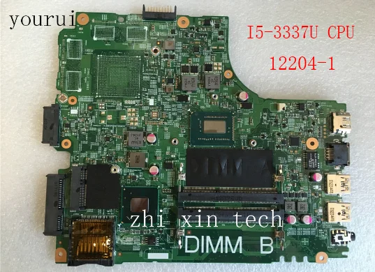 

yourui For Dell 3421 5421 Laptop motherboard with i5-3337u CPU 12204-1 CN-0606R4 0606R4 606R4 DDR3 Test ok