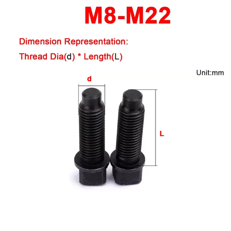 45# Steel Forged Square Head Screw For CNC Lathe Press Tool Holder Fastener M8 M10 M12 M14 M16 M20 M22