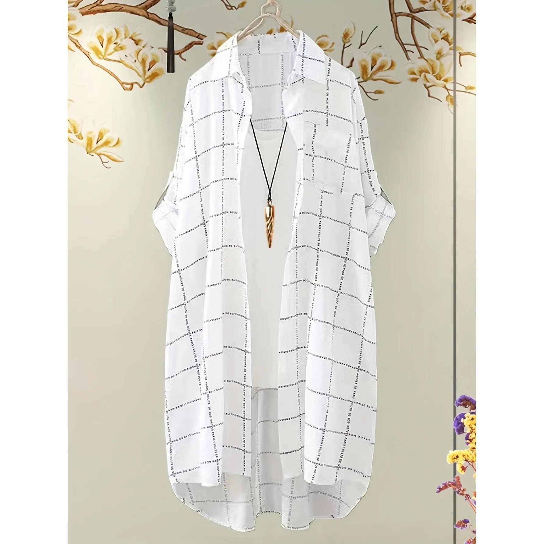 

Long Sleeve Loose Shirt Sun Protection Outerwear Women's Fashion Cross-Border Easy to Deform Princess Sleeve Other Material