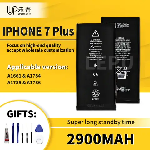 Akku für IPhone 7 Plus 2900 mAh A1661 A1784 A1785. Hochwertiger Ersatzakku + Werkzeugkits IPhone 7 Plus Originalakku
