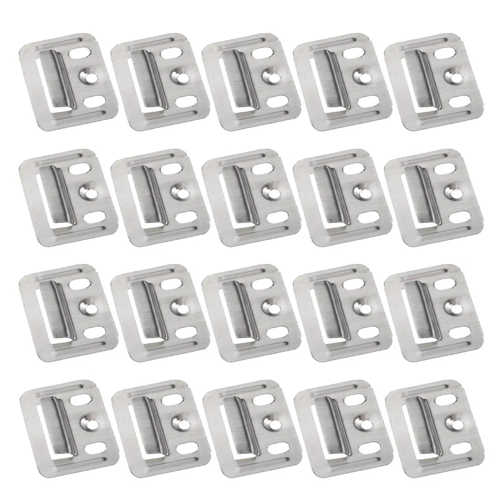 Stainless Steel Wall Panel Clips 100 Pack Quick Install Buckles for Furniture Panels and Secure Fixing
