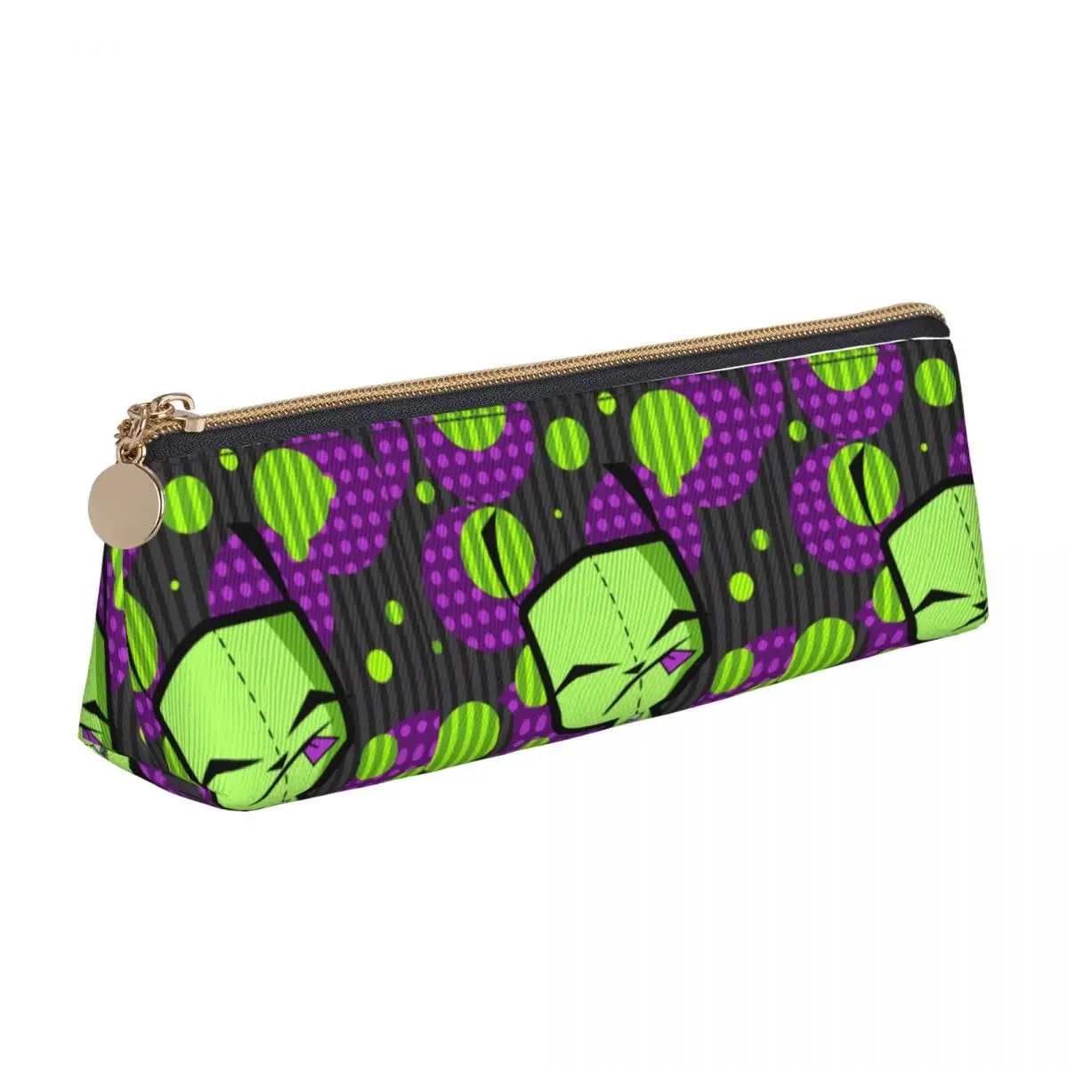 Retro Pencil Case Happy Gir From Invader Zim Pencil Box Fanart Anime School Pencil Cases Child Triangle Design School Stationery