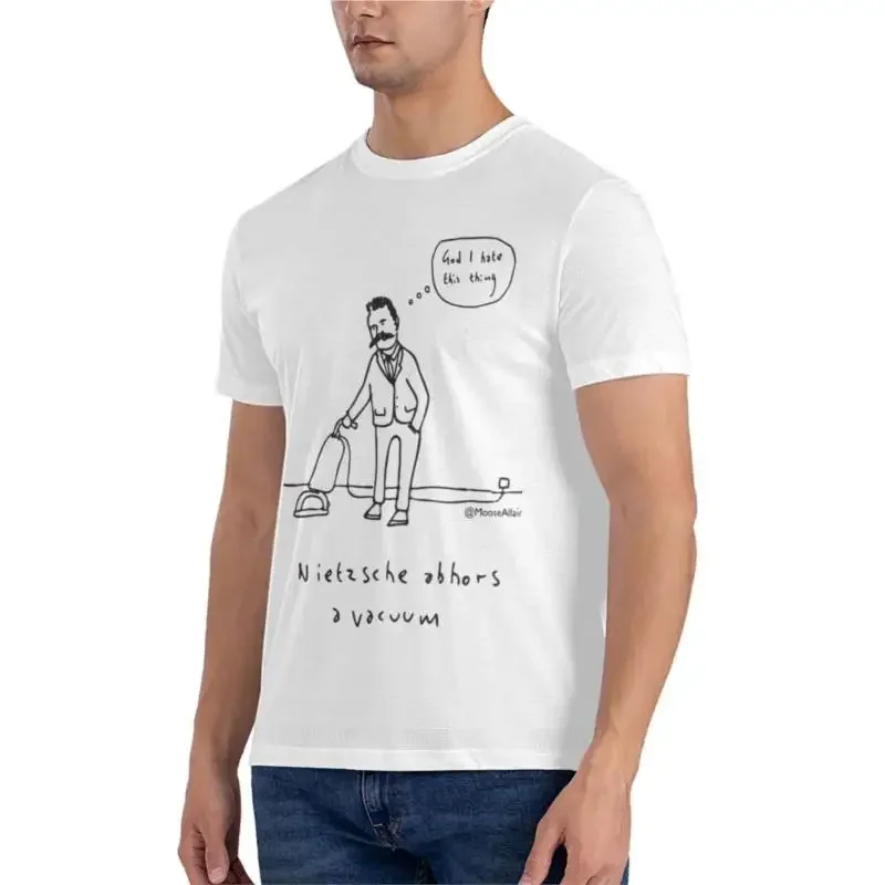 cotton t-shirt man Nietzsche abhors a vacuum - black print Essential T-Shirt men graphic t shirts custom t shirt