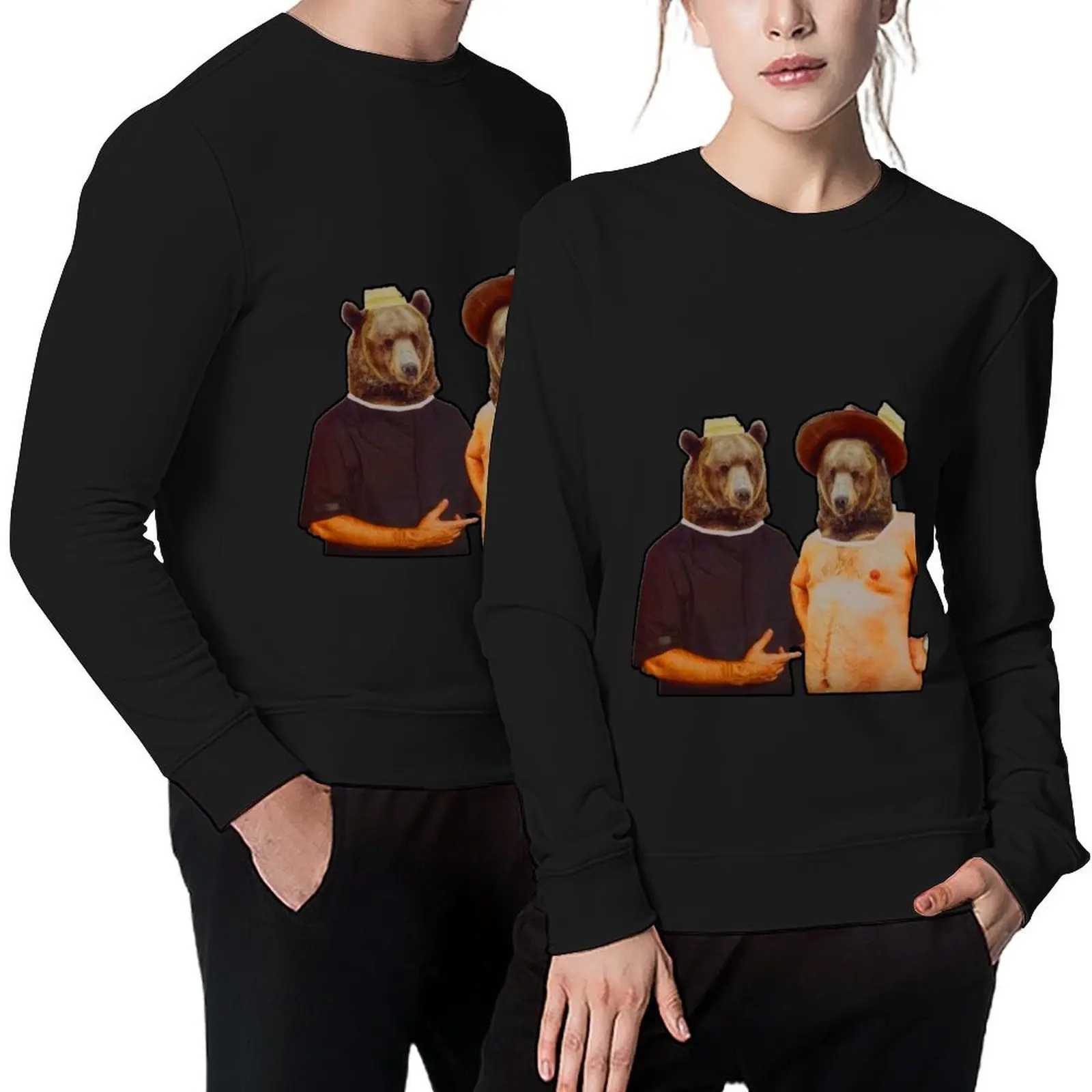 2 Bears, One 1 Cave Pullover camisetas gráficas hombres ropa coreana de otoño blusa ropa de otoño nueva en sudaderas