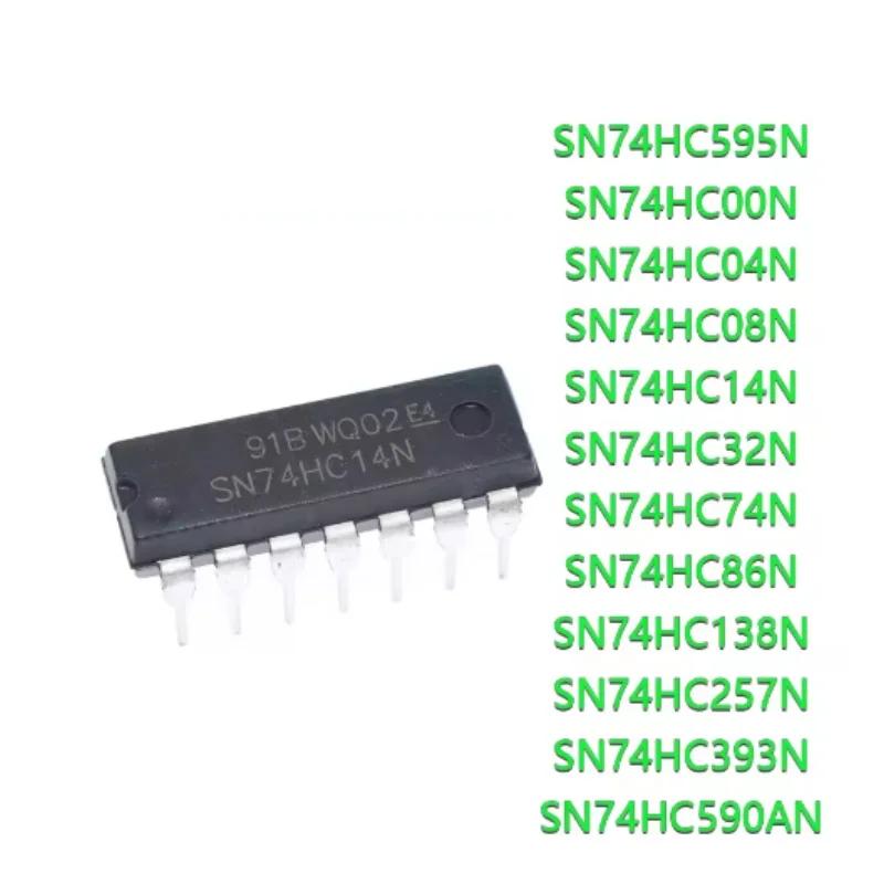 10PCS SN74HC595N DIP16 DIP 74HC595N 74HC595 DIP-16 SN74HC257N 74HC257 SN74HC393N 74HC393 SN74HC590AN 74HC590 SN74HC590N 74HC590N