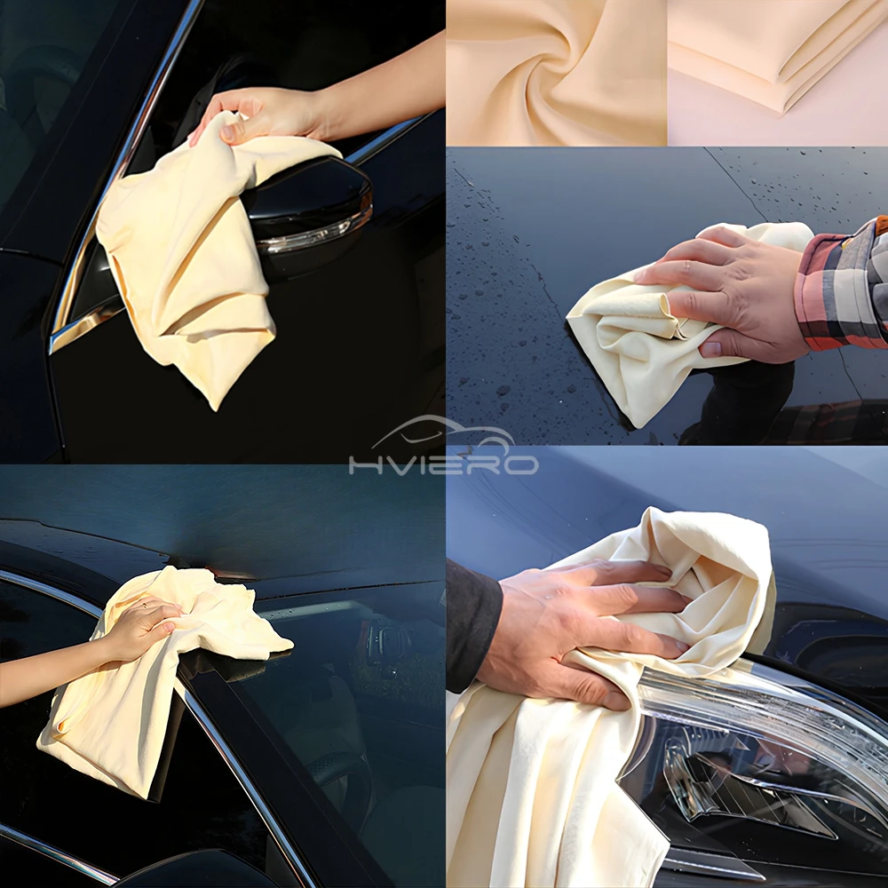 Car Wash Deerskin Towel Plus Auto Cleaning Care Paint Cleaner Polishes Extra Large Grinding Materials Polishing Genuine Leather