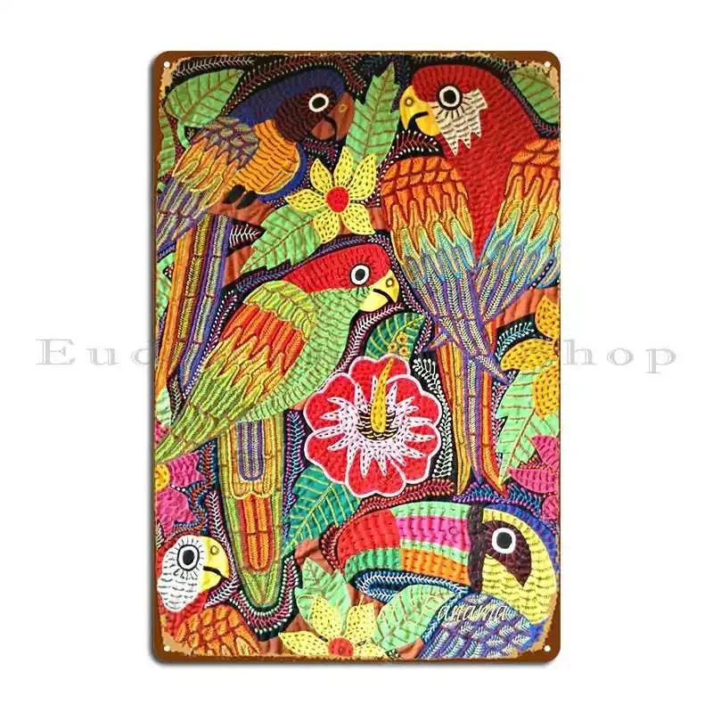 Birds Of Panama Metal Plaque Poster Garage Club Wall Cave Designing Cave Tin Sign Poster