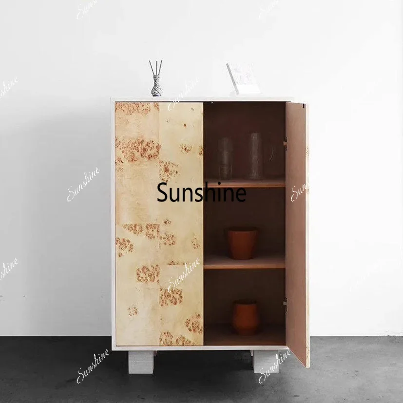 Medieval style tree tumor skin dining side cabinet living room coffee locker  FT
