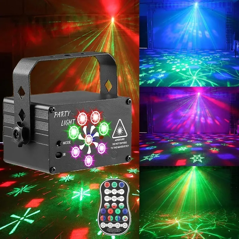 

Вечерние огни DJ Disco Lights, 240 моделей светодиодных лазерных стробоскопов с голосовой активацией, сценический проектор с дистанционным управлением для помещения