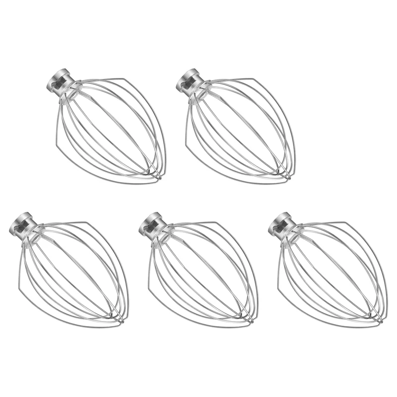 Frusta a filo BAAN-5X per robot da cucina Kitchenaid 5QT Lift e 6QT, accessorio per frusta, agitatore per crema all'uovo in acciaio inossidabile