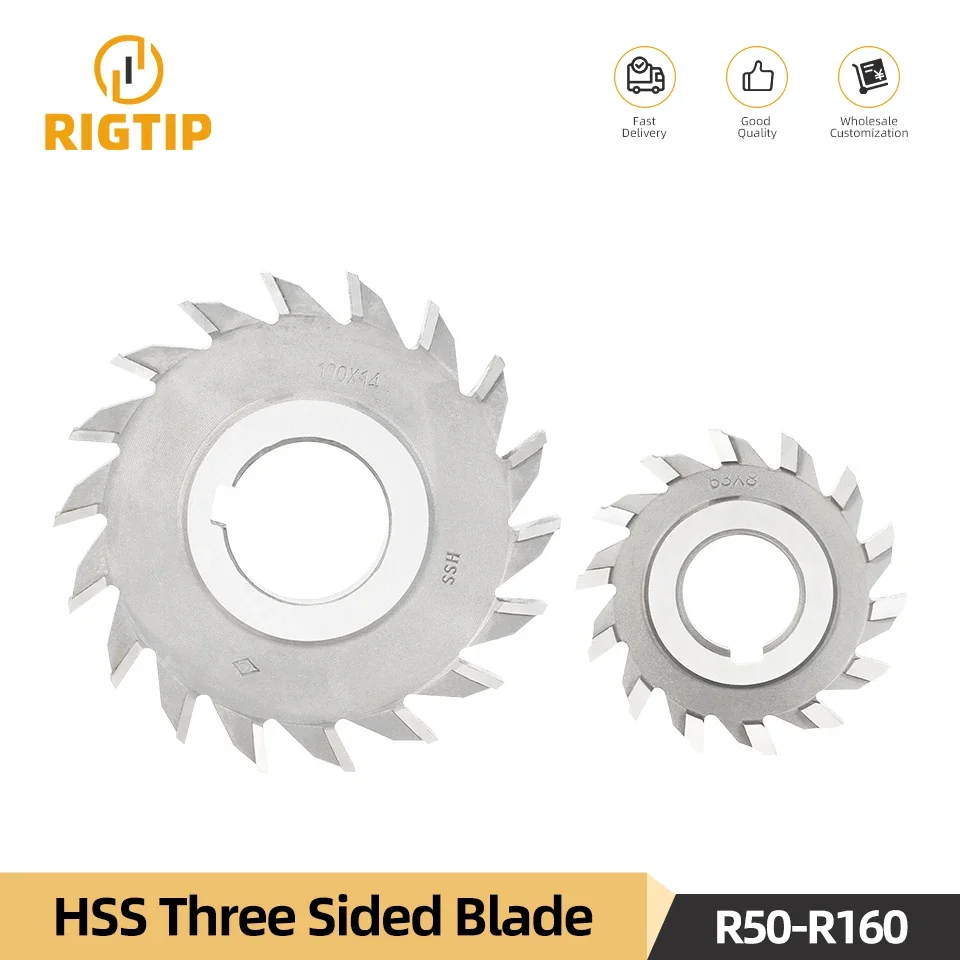 RIGTIP Three Sided Indexable Disc Saw Milling Cutter Alloy Tungsten Steel Tool CNC Blade Maching Flat Carbide Tools