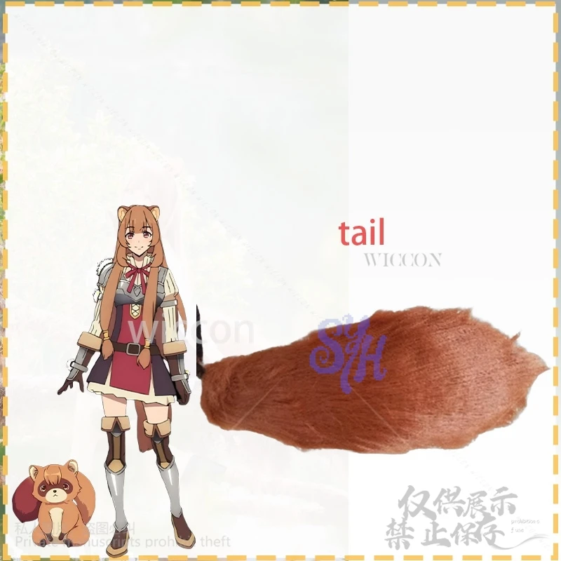 Rising Of The Anime Shield Hero Cosplay Raphtaria Costume Furry Plush Animal Ears Tail Kawaii Accessories Halloween Customized