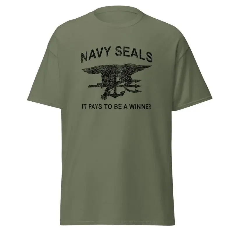 Seals It Pays To Be A Winner Black Ink Distressed Classic T Shirt
