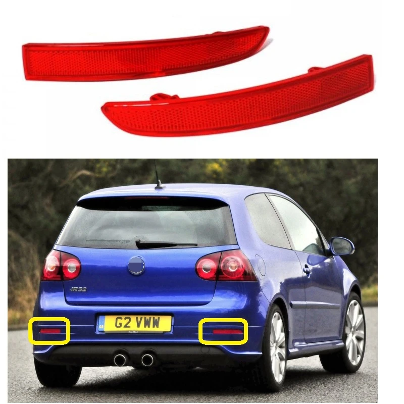 

For VW Golf V 5 MK5 R32 2005 2006 2007 2008 2009 Car-Styling Rear Tail Bumper Corner Reflector Decorative False Light Lamp