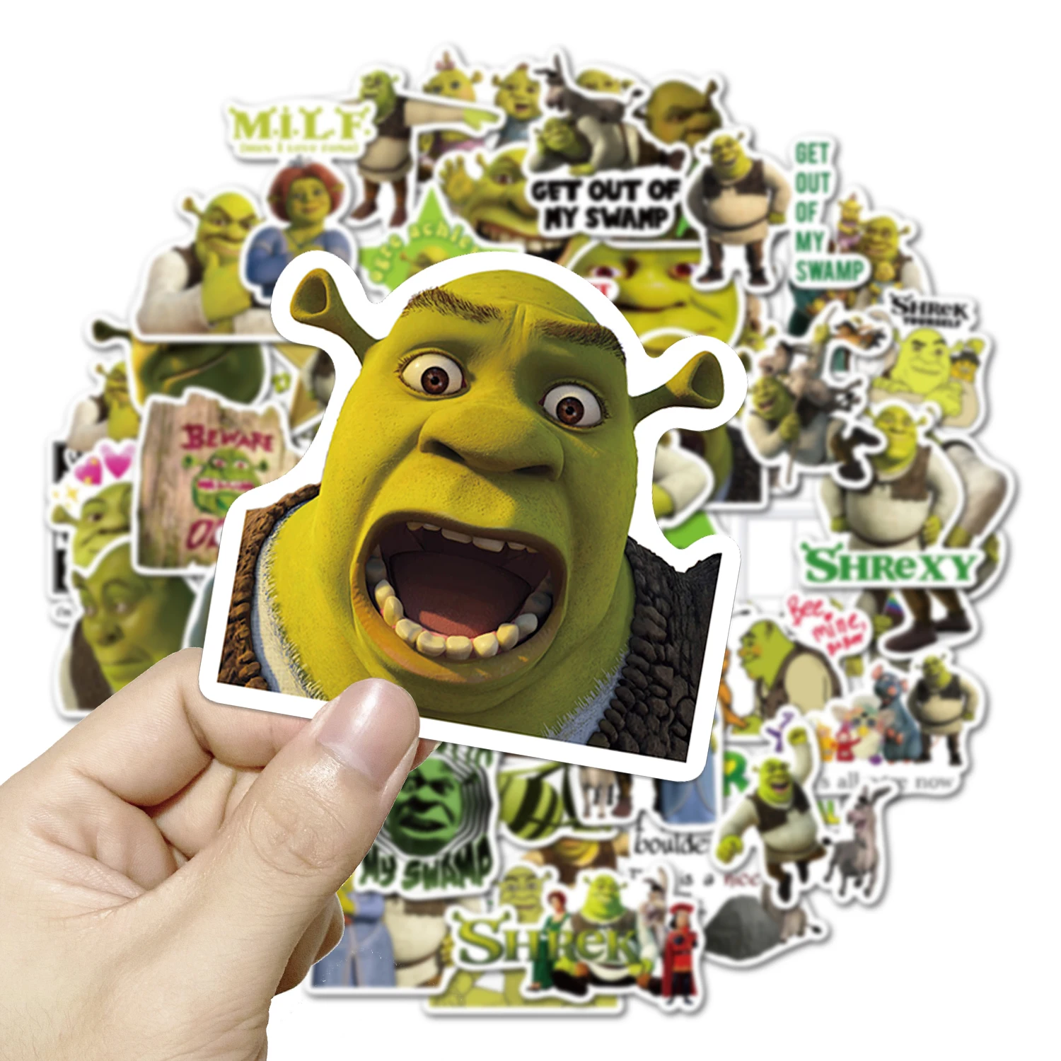 10/50Pcs Funny Disney Monster Shrek Stickers Vinyl Luggage Suitcase Motorcycle Bicycle Guitar Phone Cartoon Stickers Kids Decal