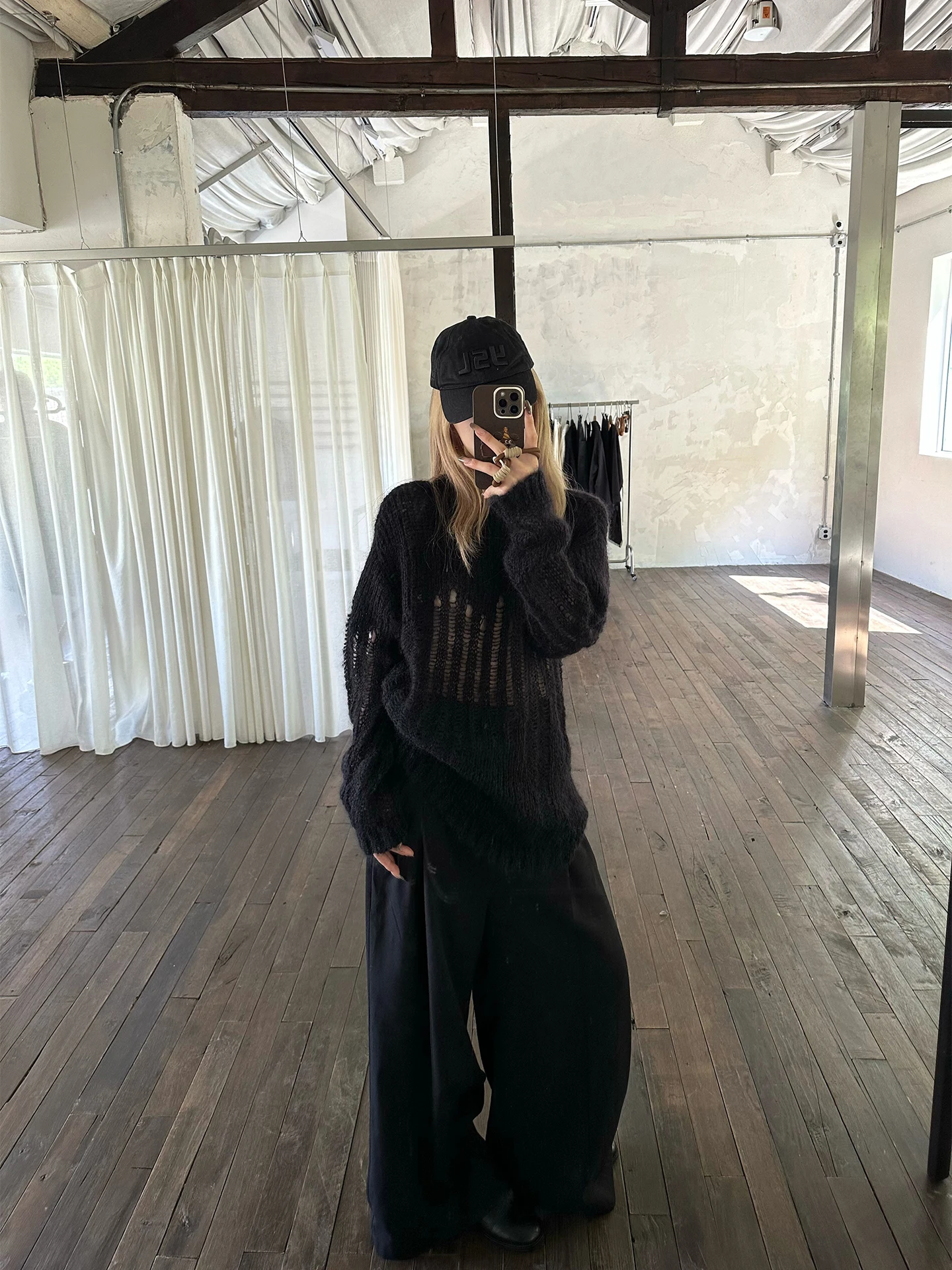 

Женский вязаный свитер Mbechic с круглым вырезом и ажурным узором, свободного кроя, осенне-зимний, модный, удобный, винтажный, с длинными рукавами