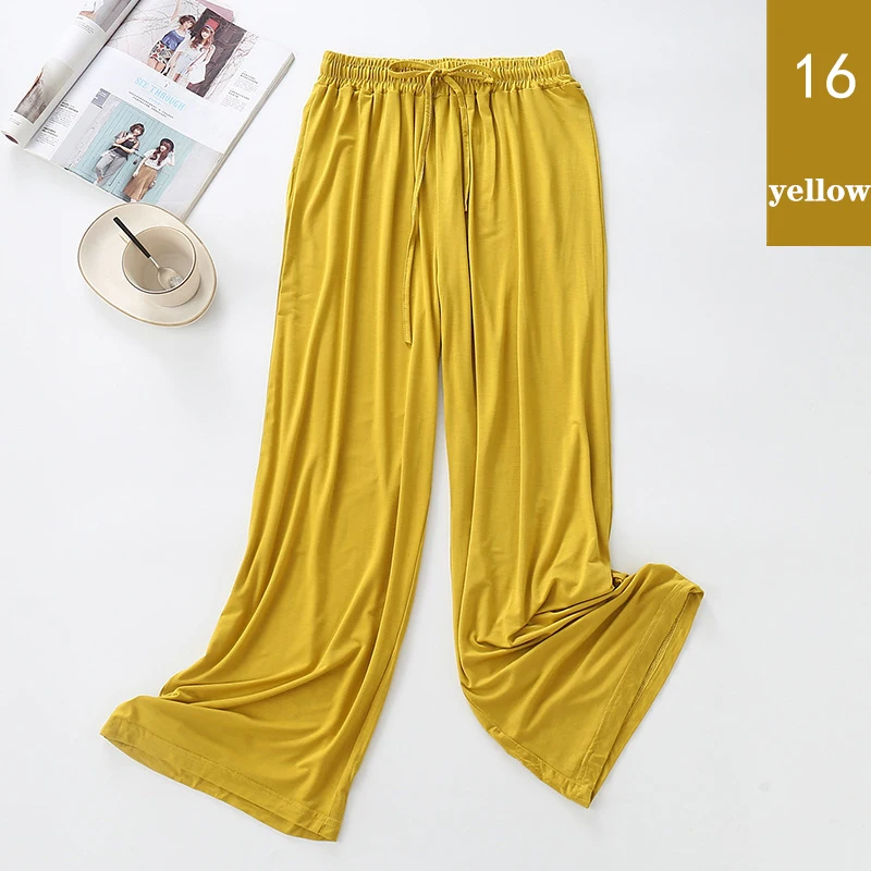 2025 Spring and Autumn New Women's Wide Leg Pants Modal Thin Casual Flared All-match Throw