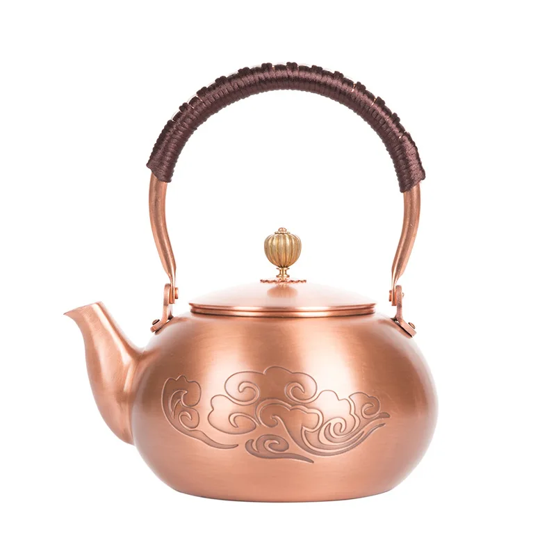 

Wholesale Multiple patterns Thick pure copper tea pot Kung Fu boiling water Copper pot Japanese tea set