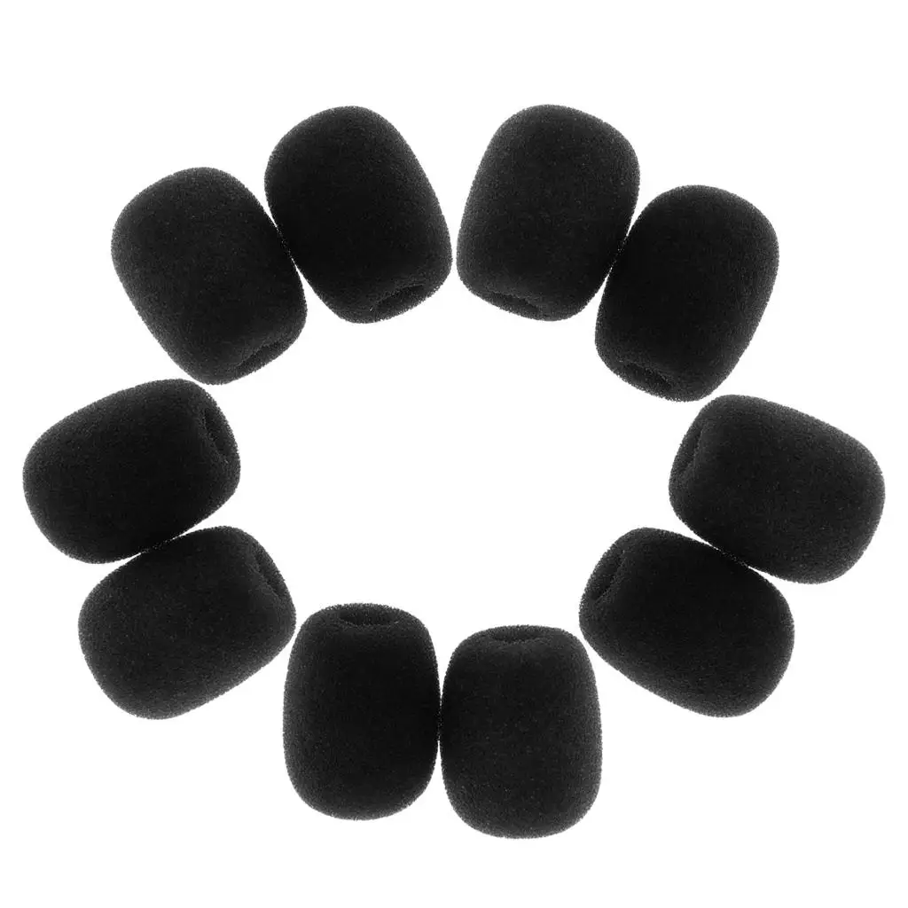 10 Pieces Anti-dirt Clip-on Headset Microphone Sponge Windscreen Wind Muff Mic Electric Musical Instrument Parts & Accessories