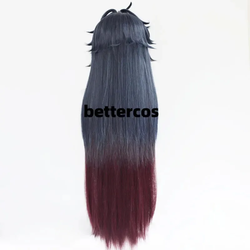 2025 22-Spiel Honkai Star Rail Blade Langer blauer Farbverlauf Dunkelrot Hitzebeständiges Haar Synthetische Cosplay + Perücke