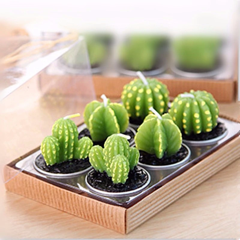 Decoration Miniature Candles Garden A Rare Cactus Plant Simulation Candle Wedding Decoration Holiday Decorations B1 Birthday