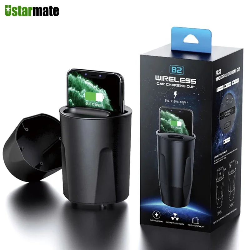 

Беспроводное автомобильное зарядное устройство для iPhone 12 13 Pro Max Быстрое беспроводное зарядное устройство для AirPods Pro 2 Sumsang Galaxy S21 S20 Huawei Xiaomi