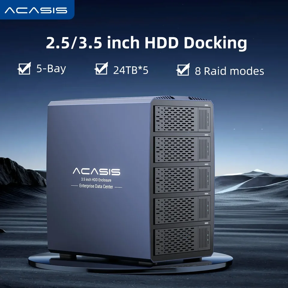 Acasis 3.5/2.5 SATA HDD Enclosure USB 5Gbps