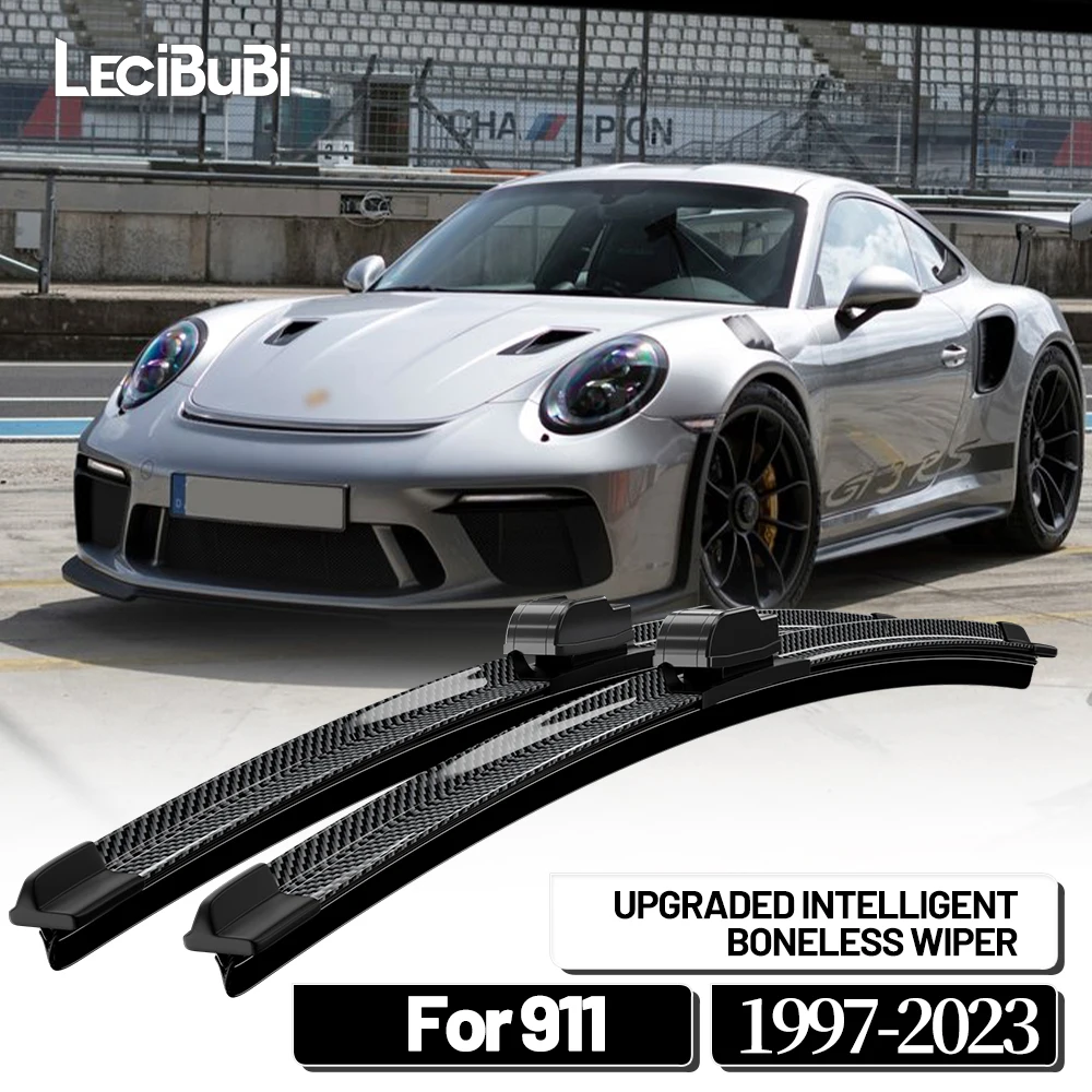 Für Porsche 911 1997-2023 2004 2008 2010 2012 2018 2019 2021 2 stücke Frontscheibe Wischer Klingen Scheibenwischer Carbon Faser