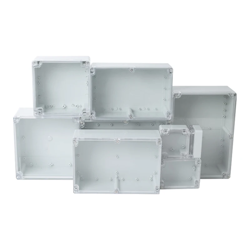 Outside Transparent Cover Plastic Waterproof Box ABS Monitoring Outdoor Junction Box Rainproof Sealed Switch Case Project Box