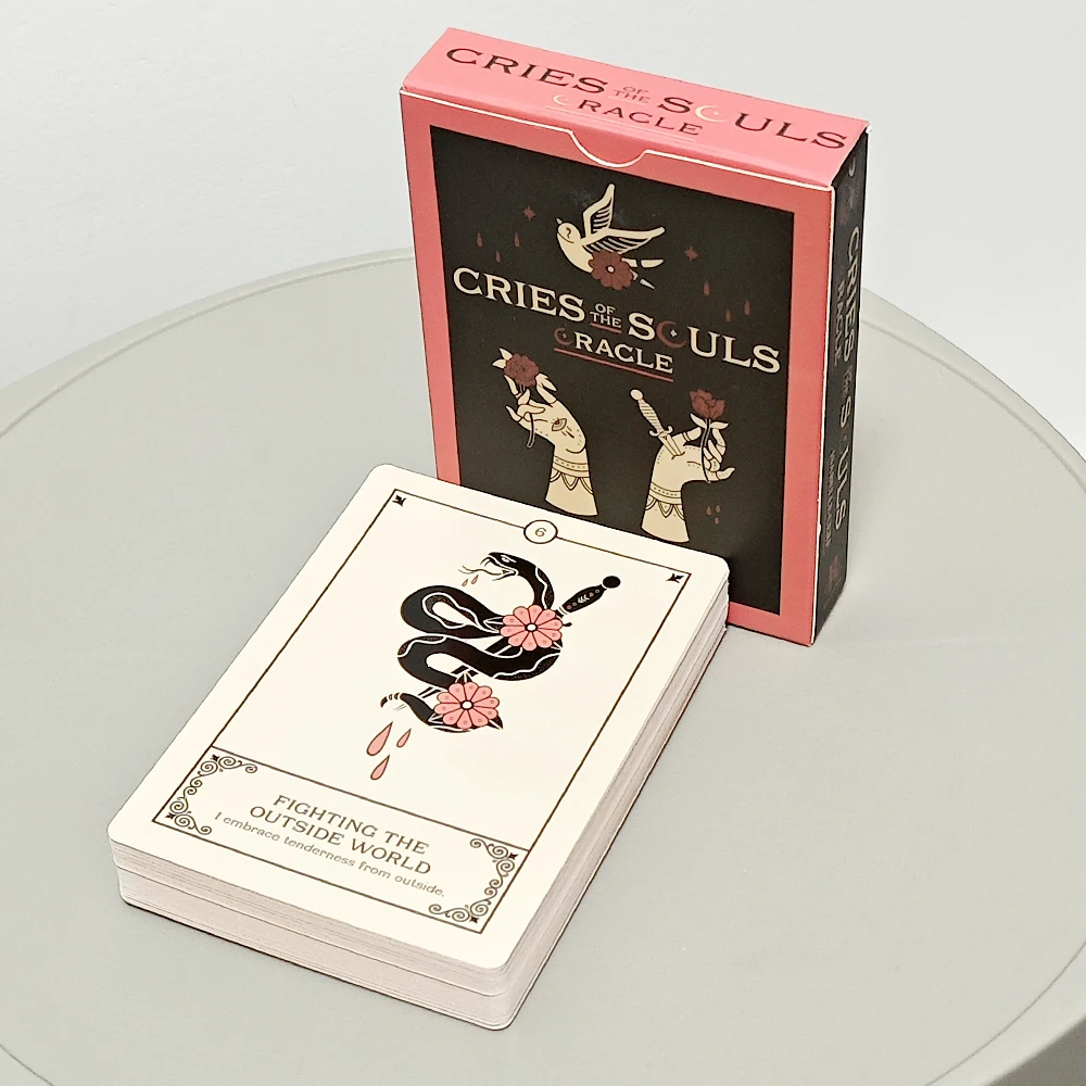 

Cries of The Souls Oracle Deck 42 Pcs Oracle Cards Support You To Accept Your Inner Wounds 10.5*7.5cm
