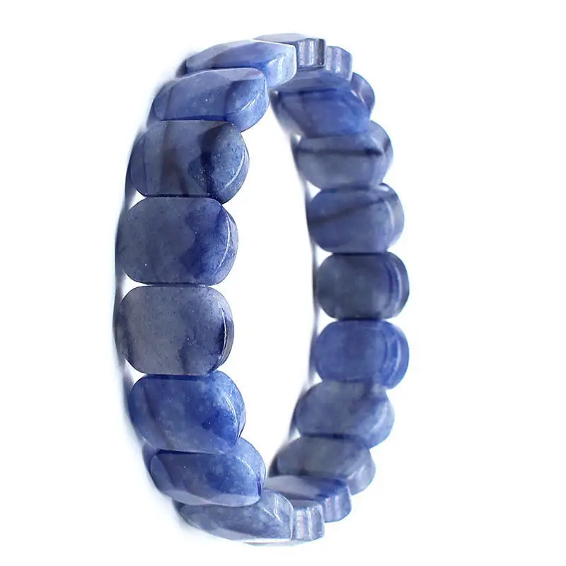

Factory Natural Stone Blue Dongling Bracelet Handmade Personalized Geometry Good Luck Wealth Energy Mermaid Fashion Gift Box