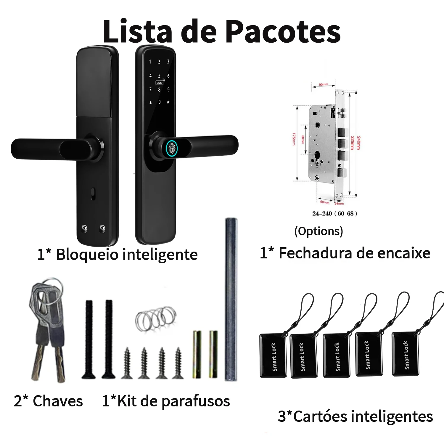 Intelligent WiFi Fechadura Relógio Eletrônico, Do Brasil