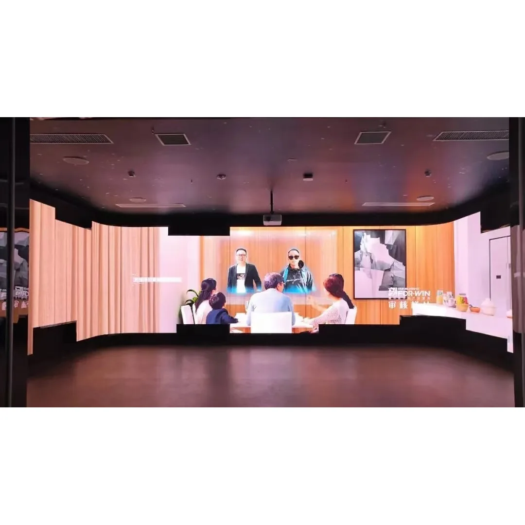 

Smart connection curve convex led display screen , slim light weight curve die casting aluminum led cabinet P2.9