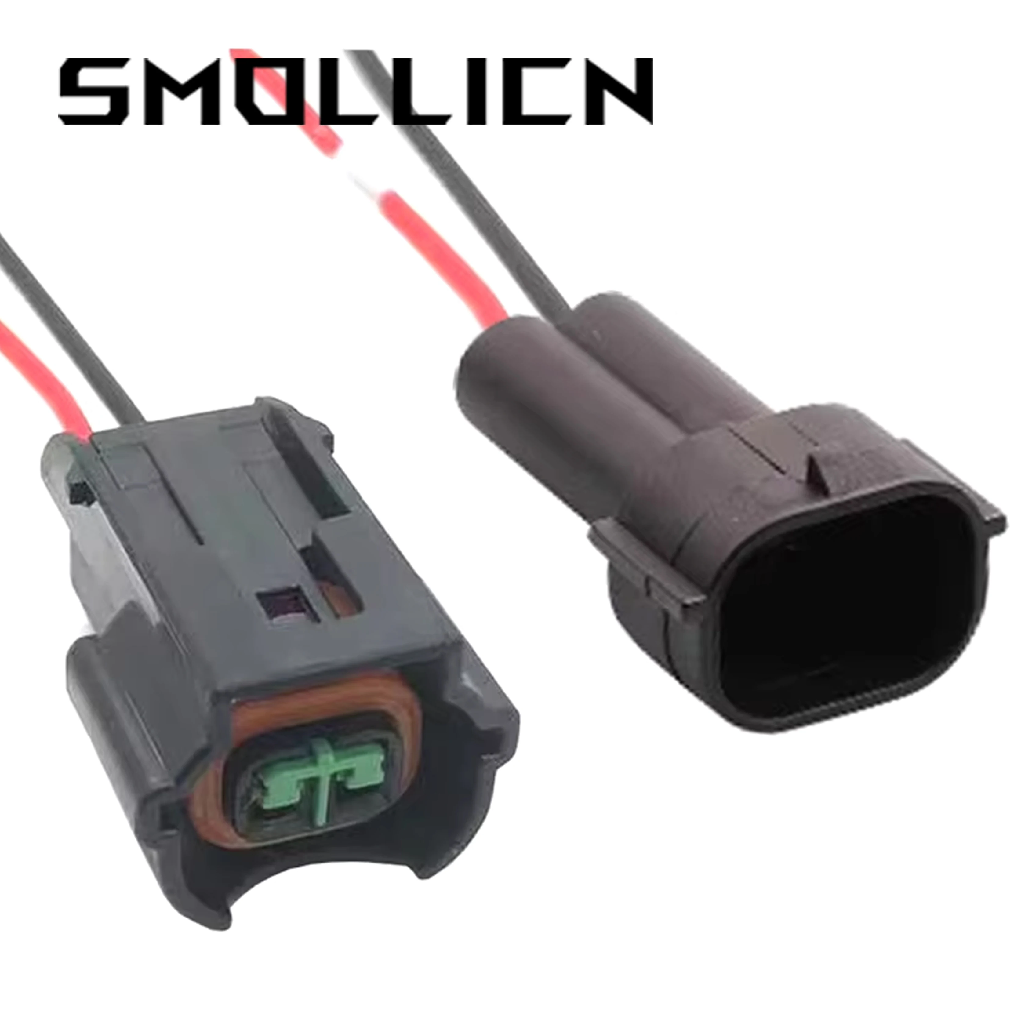 1/5 Sets 2 Pin Automotive Fuel Spray Nozzle Connector Whistle Speaker Wire harness Plug PU465-02127 06A973722 For Hyundai Kia