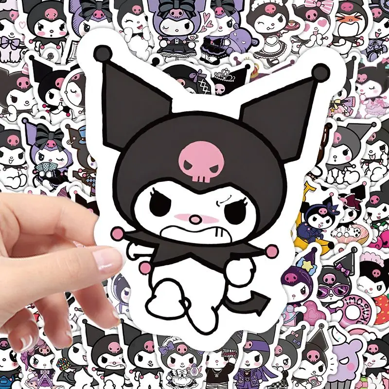 50/100pcs cute Anime Kuromi Cartoon Kawaii Graffiti Stickers Suitcase Laptop Motorcycle Scooter Waterproof Decals kid gift