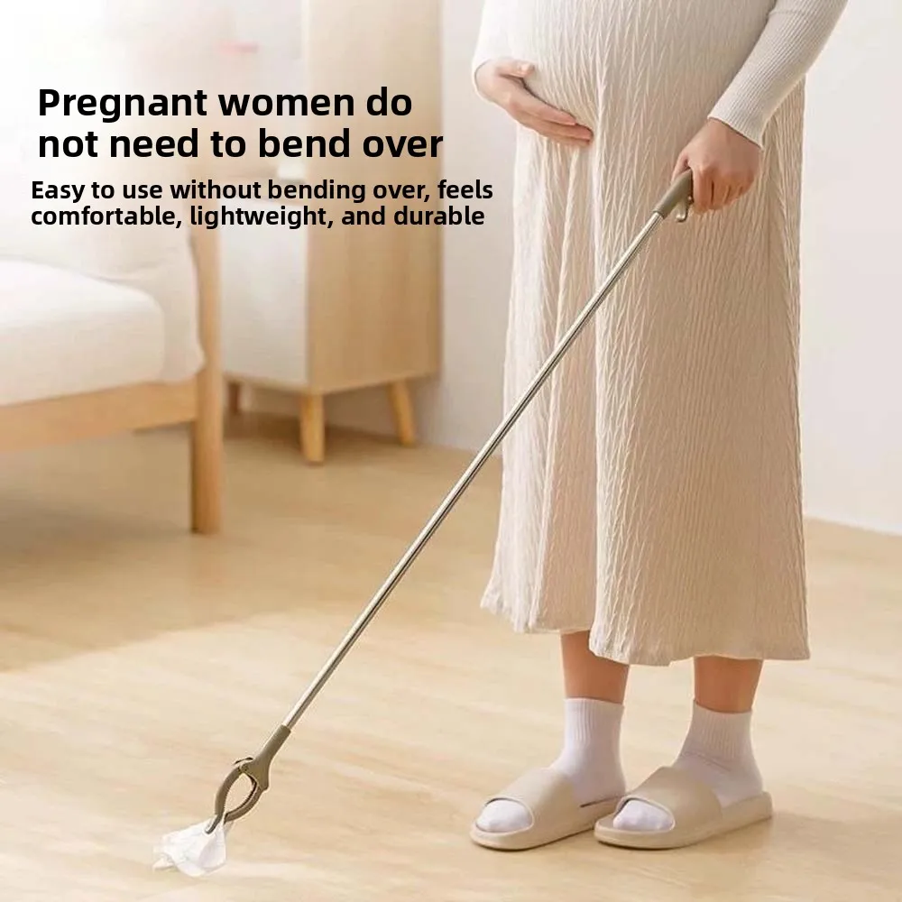 Stainless Steel Foldable Litter Picker Easy to Hold Trash Reacher Picker Pregnant Grabber Stick with Long Handled