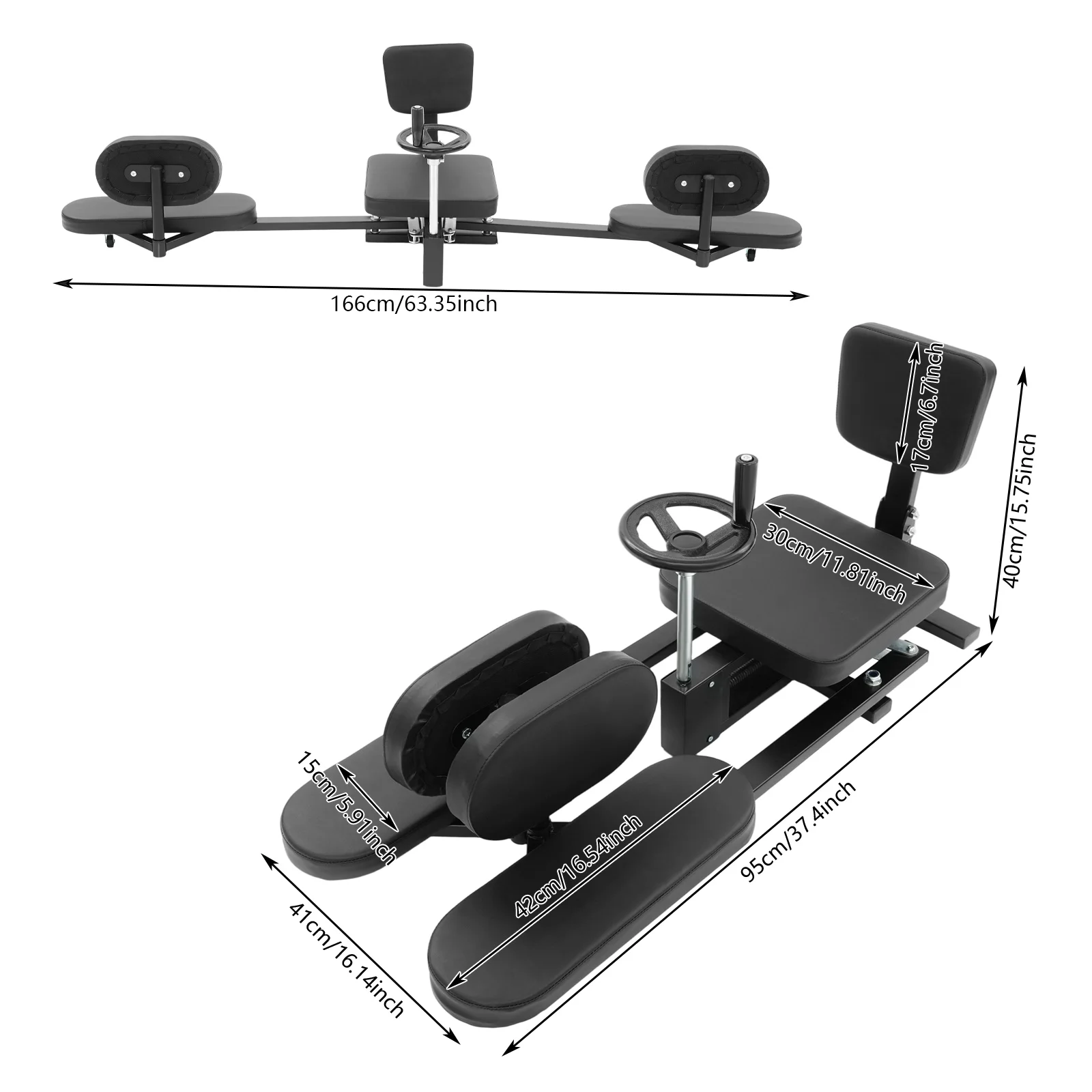 Leg Stretching Machine with Adjustable 0-210° Angle, Splits Trainer & Flexibility Equipment for Ballet, Gymnastics, Cheerleading & Martial Arts, Home Gym Workout Gear