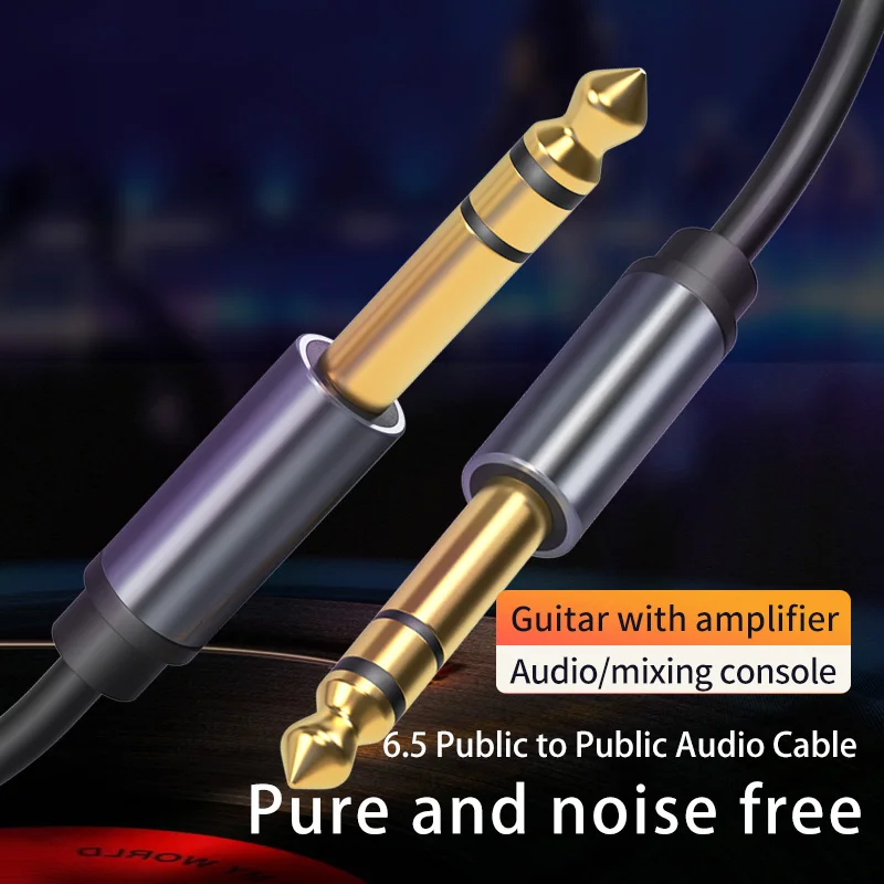 Aux Guitar Cable Jack 6.5 mm to 6.5 mm Audio Cable for Guitar Mixer Speaker Stereo Jack 6.35mm Aux Cable 1m 3m 5m